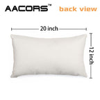 AACORS Christmas Pillow Cover 12X20 Set of 2, Baubles Christmas Tree Stars Joy Decoration Holiday Farmhouse Winter Pillow Case for Sofa Couch Decor（Red） AA613-12-2