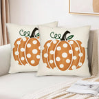 MAZSHTTD Fall Pillow Covers 18x18 Inch Polka Dots Pumpkin Outdoor Decorative Throw Pillow Covers for Fall Thanksgiving Halloween Home Decor Pillows Pillow Covers for Couch Sofa