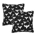 Xzyopcwx Halloween Goth Bats and Moon 2 Pack Throw Pillow Covers Sofa Cushions Covers Living Room Bedroom Bed Covers Car Lumbar Covers 18x18 Inches