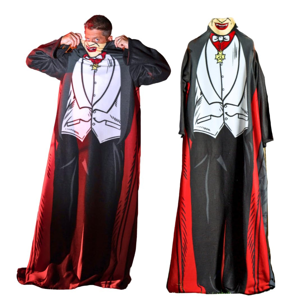 Franco Collectibles Universal Monsters Dracula Halloween Horror Super Soft Cozy Wearable Sleeved Throw Blanket, 70 in x 48 in (Officially Licensed Product)