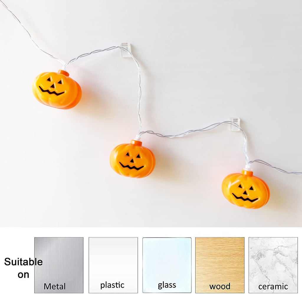 Halloween Lights,20FT 40 LEDs Holiday String Lights for Indoor Outdoor Decor,Battery Operated 8 Mode Waterproof Pumpkin String for Party Decorations
