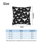 Xzyopcwx Halloween Goth Bats and Moon 2 Pack Throw Pillow Covers Sofa Cushions Covers Living Room Bedroom Bed Covers Car Lumbar Covers 18x18 Inches