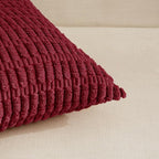 Fancy Homi Wine Red Christmas Lumbar Decorative Throw Pillow Covers 12x24 Inch for Living Room Couch Bedroom, Farmhouse Boho Home Decor, Soft Corduroy Burgundy Rectangle Cushion Case 30x60 cm