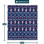 PAVILIA Christmas Snowman Throw Blanket | Blue Holiday Christmas Fleece Blanket | Soft, Plush, Warm Winter Cabin Throw, 50x60 (Blue Christmas)