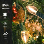 C9 LED Christmas Lights Outdoor 25FT, 25 Energy Efficient Warm White Vintage Bulbs, Connectable, Weatherproof for Roof, Xmas Tree, Porch, Yard, Patio, Holiday Decor - Green Wire