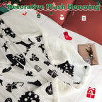 LBRO2M Sherpa Fleece Bed Blanket Queen Size,Christmas Super Soft Fuzzy Plush Warm Cozy Fluffy Microfiber Couch Throw Velvet Double Reversible Luxurious Blankets