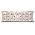 Mancheng-zi Coquette Bow Candy Cane Christmas 20x54 Body Pillow Cover Pillowcase with Zipper, Preppy Girly Christmas Decor, Retro Red and Green Xmas Decorative Long Hug Pillow Cases for Bed Couch