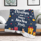 Christmas Printed Blanket Super Soft Flannel Fleece Cozy Blankets for Bed,Sofa,Couch,Gifts for Women Men,Camping and Travel Warm Fuzzy Blanket for All Season (Merry Christmas, 50" x60)