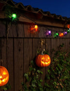 Halloween Spider Lights, 12ft 20 LED Plug in Glitter Spider String Lights, UL Certified, for Indoor Outdoor Halloween Decorations, Party, Porch, Yard