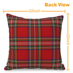 GOOESING Christmas Plaid Pillow Covers 22x22 Inch Set of 2 Scottish Tartan Farmhouse Throw Pillow Case Cushion Cover for Sofa Couch Home Decor, Red and Green
