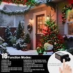 LAMPHOME 33ft Christmas Decorative Mini Lights, 100 LED Transparent Wire Fairy Starry String Lights Plug in, 16 Lighting Modes for Indoor Outdoor Xmas Tree Wedding Party Decoration (Red/Green/Warm)
