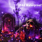 Brizled Halloween Lights, 262.46FT 800 LED Halloween Lights, Mini Purple Light 8 Modes Waterproof, Plug in Orange LED String Light for Outdoor Indoor Thanksgiving Party Decor (Orange & Purple)