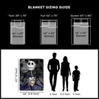 Northwest Nightmare Before Christmas Micro Raschel Throw Blanket, Ultra Soft Throw, 46 x 60 Inches, Dark Creep