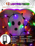 240 LED 78FT C6 Halloween String Lights, Super Long Halloween Lights Outdoor Indoor with 13 Modes & Timer, Waterproof Fairy Twinkle Light Plug in for Tree Horror Party Decor (Orange Purple and Green)