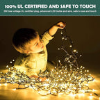 Bright Christmas Lights Outdoor 800 LED Christmas String Lights, 272ft 8 Modes Timer Fairy Twinkle Tree Lights for Home, Party, Holiday, Halloween Indoor Xmas Decorations Warm White
