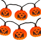 8.5Ft LED Halloween Lights Pumpkin String Lights with 10 Smiling Jack O Lantern Pumpkin Lights, Orange Jack O Lantern for Home Party Yard Porch Indoor Outdoor Decor Halloween Decorations