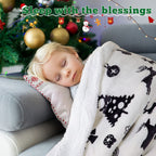 LBRO2M Sherpa Fleece Bed Blanket Queen Size,Christmas Super Soft Fuzzy Plush Warm Cozy Fluffy Microfiber Couch Throw Velvet Double Reversible Luxurious Blankets