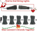 2-Pack Connectable Christmas Lights Outdoor, Total 164FT 400LED Christmas String Lights Waterproof with 8 Modes & Timer, Green Wire Twinkle Lights for Xmas Tree Decorations Outdoor Indoor, Multicolor