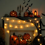 JMEXSUSS 30 LED Halloween String Lights, Cute Battery Operated Ghost String Lights Indoor for Fireplace Party Porch Room Halloween Decorations (Warm White)