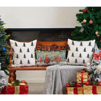 DFXSZ Christmas Pillow Covers 18x18 inch Set of 2 Christmas Tree Decorative White Throw Pillow Covers Winter Famliy Decoration for Home Couch TH-30A18
