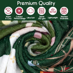 Christmas Throw Blanket for Couch 60x50,Green Winter Holiday Festival Cute Xmas Nutcracker Christmas Tree Blankets for Woman,Soft Flannel Fleece Blankets for Home Living Room Bed Chair Decor