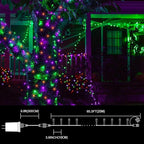 LAMPHOME 66ft Halloween Decorative Mini Lights, 200 LED Transparent Wire Fairy Starry String Lights Plug in, 16 Lighting Modes for Halloween Outdoor Party Decoration (Orange/Purple/Green)