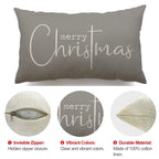 DFXSZ Christmas Throw Pillow Covers 12x20 Inch Set of 2 Merry Christmas Farmhouse Decorations Believe Holiday Decor Throw Cushion Case for Home Couch