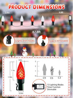240 LED 78FT C6 Christmas String Lights, Super Long Christmas Lights Outdoor Indoor with 13 Modes & Timer, Waterproof Fairy Twinkle Light Plug in for Tree Garden Party Xmas Decorations (Red & White)