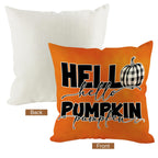 HDVUHKI Fall Pumpkin Pillow Covers 16x16 inch Set of 4, Linen Autumn Outdoor Thanksgiving Harvest Farmhouse Buffalo Check Truck Orange Decorations for Sofa Couch