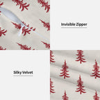 Sunshineyan Christmas Pillow Covers 22 x 22 Inch Set of 2, White Red Chirstmas Tree Decorations Throw Pillow Covers Outdoor Winter Holiday Farmhouse Xmas Cushion Case Linen Square for Home Couch Sofa