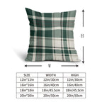 Christmas Plaid Pillow Covers 16x16 Set of 2 Forest Green Grey Buffalo Checkered Decorative Tartan Pillowcases Xmas Winter Holiday Outdoor Rustic Farmhouse Throw Cushion Case Decor for Couch Sofa Bed