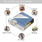 MIEPOS Horror Haunted Forest Gothic Throw Blanket,50x60in,Soft,Lightweight Flannel,Owl and Ghost Black Goth Blankets - Gifts for Adult,for Couch Office Travel,Home Living Room Halloween Decor