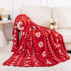 Fleece Throw Blanket Super Soft Cozy Bed Throws 60" x 90", Lightweight Fuzzy Comfy Textured Flannel Blanket Warm Plush Christmas Decor Throw Blankets for Couch, Sofa, Bed