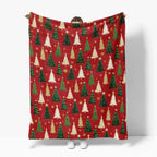 Horaldaily Christmas Flannel Blanket Throw, Christmas Red Tree Soft Fuzzy Plush Cozy Fleece Blankets for Couch Sofa Bed Lounging, Ideal Gifts for Kids Adults Wife Self, 50x60