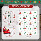 Edenleaf Christmas Blanket - White Holiday Throw with Santa Claus & Snowman - Warm Cozy Fleece Winter Blanket, 50x60 Inches，White
