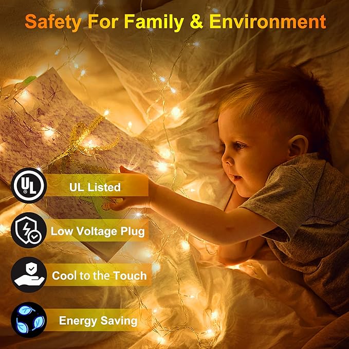 750LED Christmas Lights Outdoor Use, 240ft 12 Modes Warm White LED String Lights with Timer Dimmable, Waterproof Christmas Tree Lights for Xmas Patio Yard Fence Balcony Garden Decor Warm White