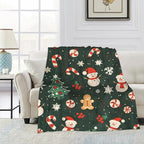 Merry Christmas Blanket Gfits for Women Men Kids Candy Snowflake Throw Blankets Soft Lightweight for Home Decor Couch Bed Sofa 50x60 Inches