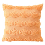 Artscope Fall Pillow Covers 18 x 18 Set of 2 Decorative Autumn Harvest Holiday Pumpkin Throw Pillow Cases Soft Plush Faux Fur Couch Cushion Case for Farmhouse Halloween Sofa Bed Room Decor-Light Gold