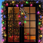 C7 LED Christmas String Lights, 30 FT 50 Colorful Strawberry LED Bulbs, Hanging C7 Christmas Lights Indoor Outdoor for Xmas Tree Holiday Garden Patio Backyard Decor, Multicolor