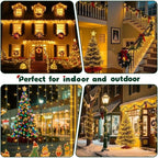 Christmas Lights Indoor Outdoor Waterproof, 132FT 400 LED 8 Modes Warm Light String Lights for House Decorations, Ideal for Christmas Trees, Wedding, and Party