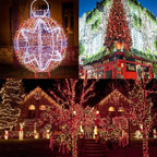HOME LIGHTING 66ft Christmas Decorative Mini Lights, 200 LED Green Wire Fairy Starry String Lights Plug in, 8 Lighting Modes, for Indoor Outdoor Xmas Tree Wedding Party Decoration (Red & Green)