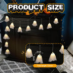 Retisee Halloween Ghost Decor 6.5ft Light up Ghost Garland 12pcs LED Spooky Ghosts String Lights Banner for Home Indoor Outdoor Fireplace Mantle Window Halloween Party Decorations
