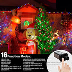 LAMPHOME 66ft Christmas Decorative Mini Lights, 200 LED Transparent Wire Fairy Starry String Lights Plug in, 12 Lighting Modes, for Indoor Outdoor Xmas Tree Wedding Party Decoration (Red+Green)