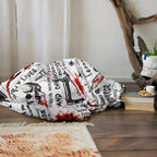 Loxezom Horror Movie Gifts Blanket 60" X 50", Halloween Christmas Birthday Gifts for Horror Movie Lovers, Scary Blanket/Merch/Birthday Party Decorations, Scary Movie Blanket