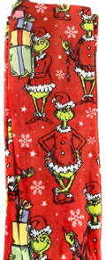 Franco Manufacturing Co. Inc. Grinch Christmas Plush Throw Blanket, Red - Grinch with Stacked Presents, 50" x 70"