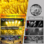 670 LED Christmas Lights with 148 Drops, 66ft 12 Modes Hanging ice String Lights with Timer & Dimmable & Waterproof, Plug-in Fairy Lights for Tree Holiday Wedding Party Christmas Decor Warm White