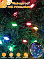 300 LED 98 FT Christmas Lights, Waterproof Outdoor String Lights with Remote and Timer, Christmas Tree Lights with 8 Modes Dimmable, Fairy Lights for Holiday Decor (Multicolor)