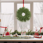 26 Inch Christmas Wreaths for Front Door Real Touch Norfolk Pine Wreath Large Artificial Green Wreath Indoor Outdoor Farmhouse Front Door Holiday Decoration Winter Home Hanging Xmas Decor
