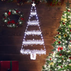 Toodour Christmas Decorations Indoor Lights, 2.65ft LED Christmas Lights, Cool White Wall Window Hanging Light, Battery Operated Holiday Decoration for Outdoor Garden New Year Home Decor