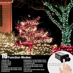 LAMPHOME 66ft Christmas Decorative Mini Lights,200 LED Transparent Wire Fairy Starry String Lights Plug in, 11 Lighting Modes, for Indoor Outdoor Xmas Tree Wedding Party Decoration (Green)